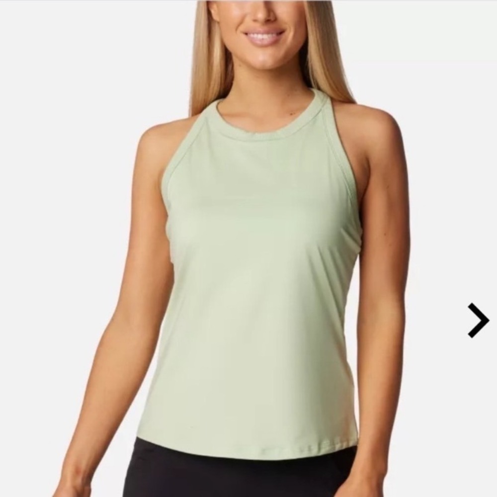 Columbia Boundless Trek Support Tank Womens Small‎ Green AL9322 Omni-Wick NWT